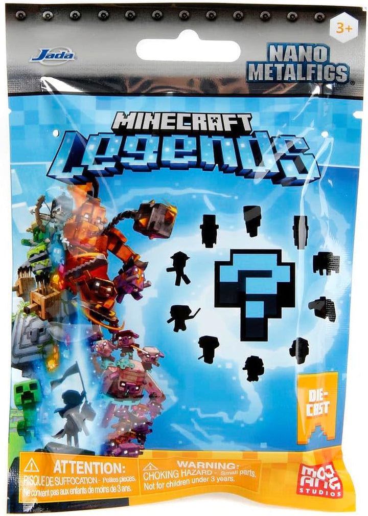 Jada Toys - Minecraft Blind Pack Nanofigs, Wave 2, Minecraft Legends Nano Metal Collectible Figure, Diverse modele, 4 Cm, Vârsta 3+, Negru Action figures Naty Shop