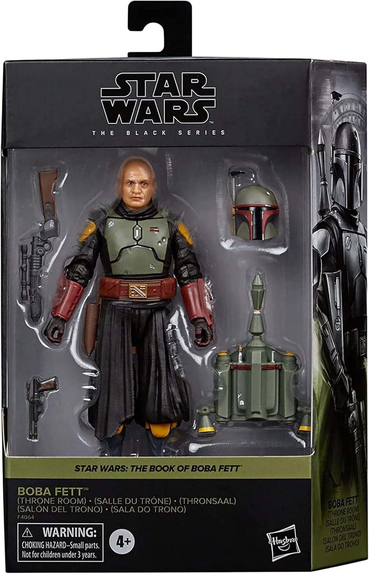 Star Wars Hasbro Seria Neagră Boba Fett (Camera Tronului): Cartea lui Boba Fett Figura de colecție, pentru copii 4+ ani, Multi, 15 cm înălțime Action figures Naty Shop