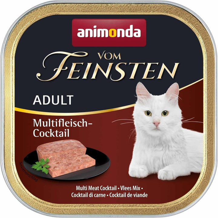 Animonda Vom Feinsten Adult Sauce Variety (32 X 100 G), hrană umedă pentru pisici adulte, hrană pentru pisici fără cereale și zahăr, bucăți fragede într-un sos delicios