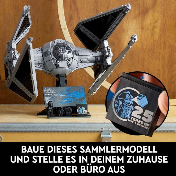 LEGO Star Wars Tie Interceptor, set de construcție creativă din seria Ultimate Collector pentru adulți, model de cărămidă Starfighter, cadou pentru fani, piesă de colecție, set Ucs 75382 Seturi de constructie Besuche den LEGO-Store