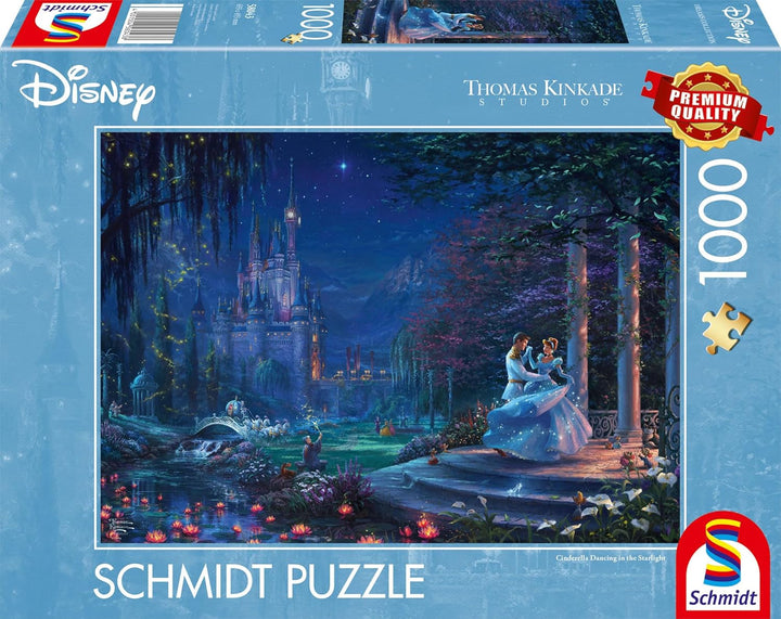 Schmidt Spiele 58043 Thomas Kinkade, Disney, Cenușăreasa dansând în lumina stelelor, puzzle jigsaw 1000 piese, colorat Puzzle Naty Shop Titlu implicit