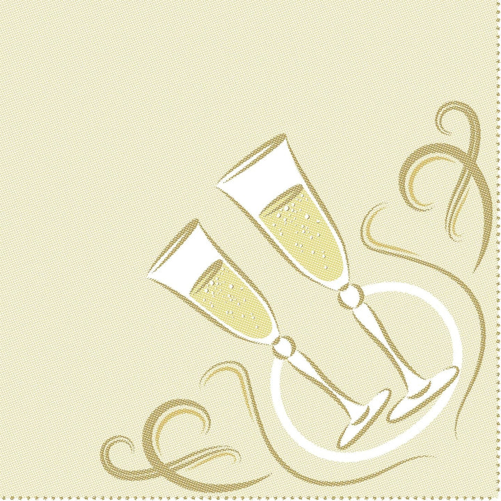 Papstar, 50 de șervețele "ROYAL Collection" 1/4 fold 40 Cm X 40 Cm Gold "Festive Moments", #86297