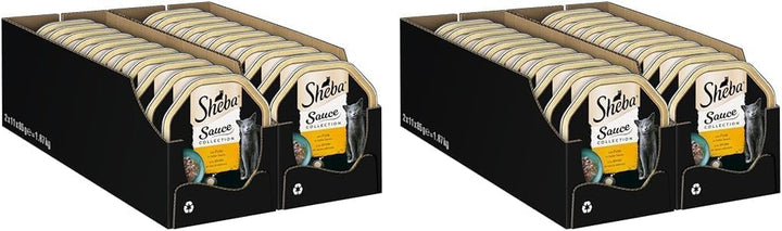 SHEBA Bowl Hrană umedă pentru pisici Colecția de sosuri cu curcan în sos ușor 2 X 11 X 85G