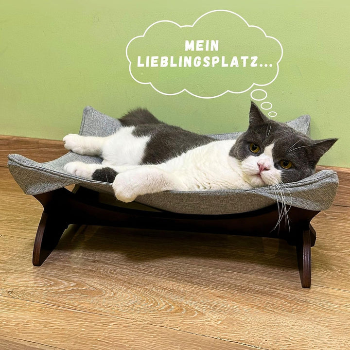 Pat lavabil pentru pisici, ca hamac, independent pentru pisici sau pat pentru câini mici, loc de dormit pentru animale de companie (maro)