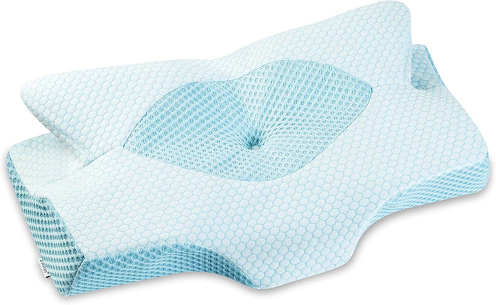 Elviros Husă de pernă respirabilă, pernă 64 X 12,5/10,5 X 38 cm, gri (numai față de pernă) Perne ortopedice cervicale Naty Shop Albastru