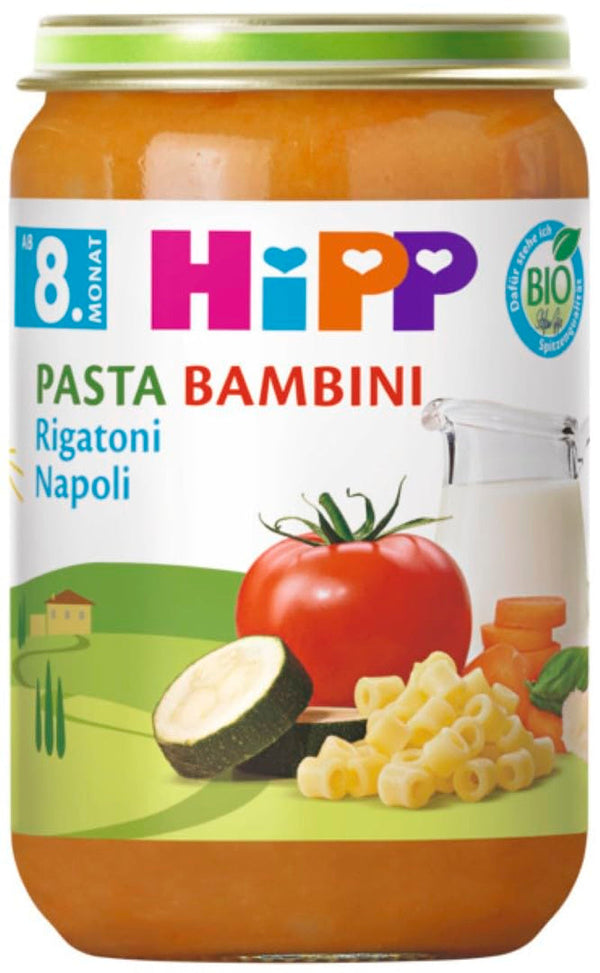 Hipp Bio Meniuri de la 10. Luna Pasta Bambini, Rigatoni Napoli, 220G pachet de 6 (6X220G) Mama si Copilul Naty Shop Default Title