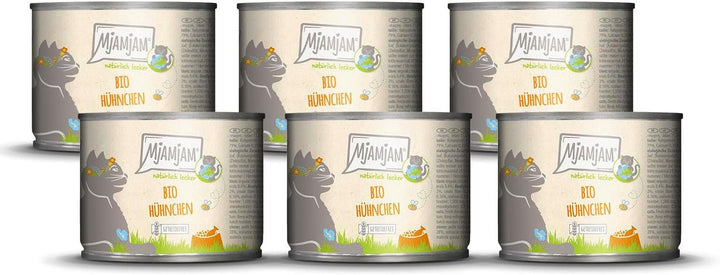 Mjamjam - Hrană umedă premium pentru pisici - Naturally Delicious - The Organic Box, 6-pack (6 X 400G), fără cereale