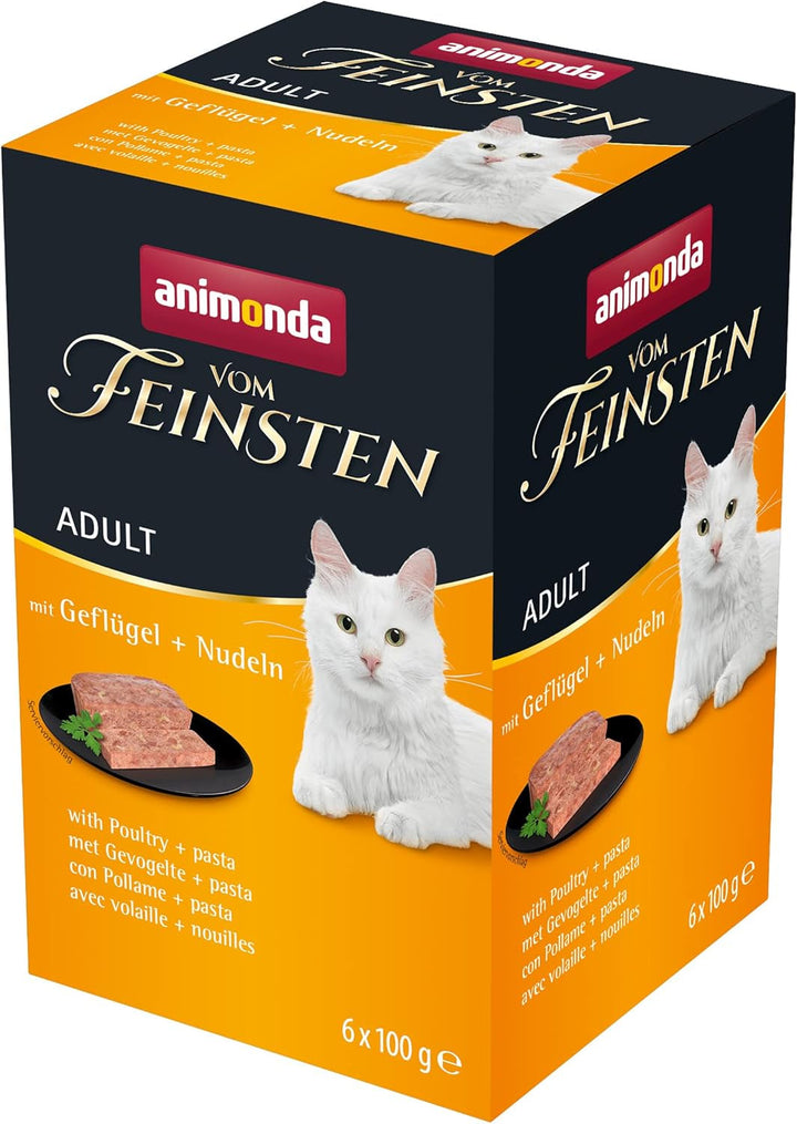 Animonda Vom Feinsten Adult Sauce Variety (32 X 100 G), hrană umedă pentru pisici adulte, hrană pentru pisici fără cereale și zahăr, bucăți fragede într-un sos delicios