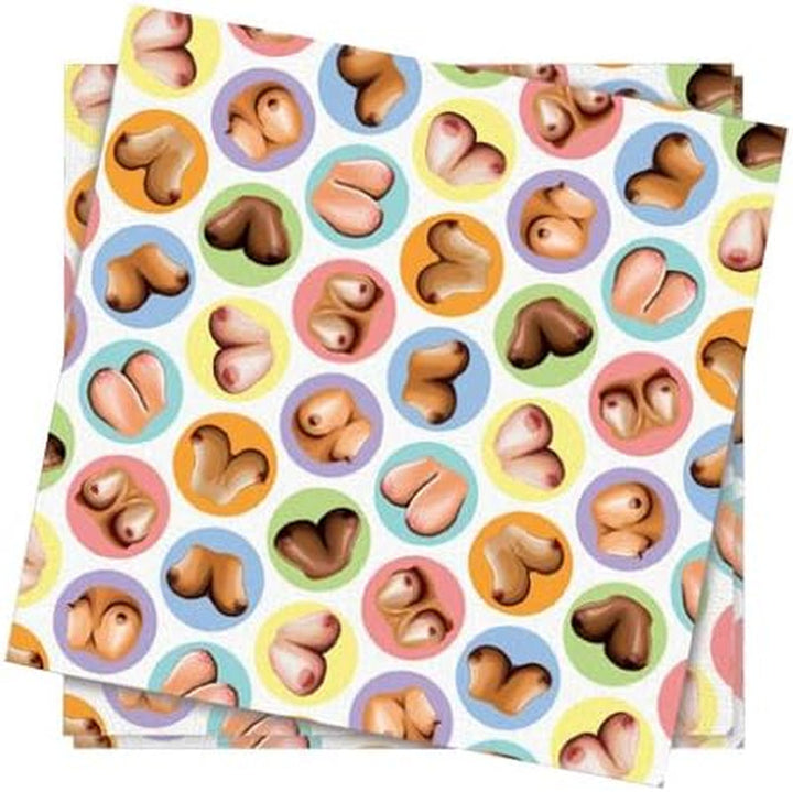 Șervețele murdare mini boob style, 1 bucată, șervețel pentru petrecerea burlacilor, prosop de hârtie, mediu, multicolor, 2 straturi, hârtie