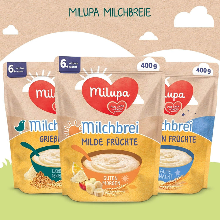 Milupa Milk Porridge Butter Biscuit - Terci pentru copii fără ulei de palmier Mama si Copilul Naty Shop