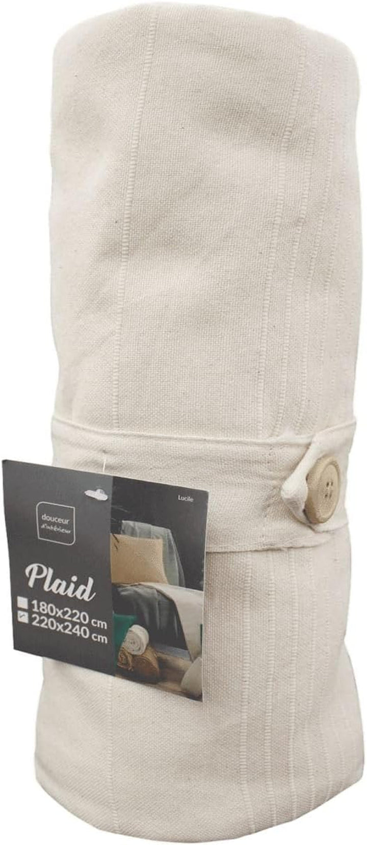Douceur D'Intérieur, Pătură (220 X 240 Cm) Lucile Curry, Polycotton, Unicolor Paturi si Cuverturi Douceur d'IntÃ©rieur Natura 220 X 240 Cm