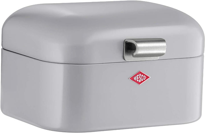 Wesco 235 001 Mini Grandy coș pentru pâine 17 x 18 x 12 cm (L/W/H) roz, oțel inoxidabil Cutii depozitare alimente Naty Shop Gri rece