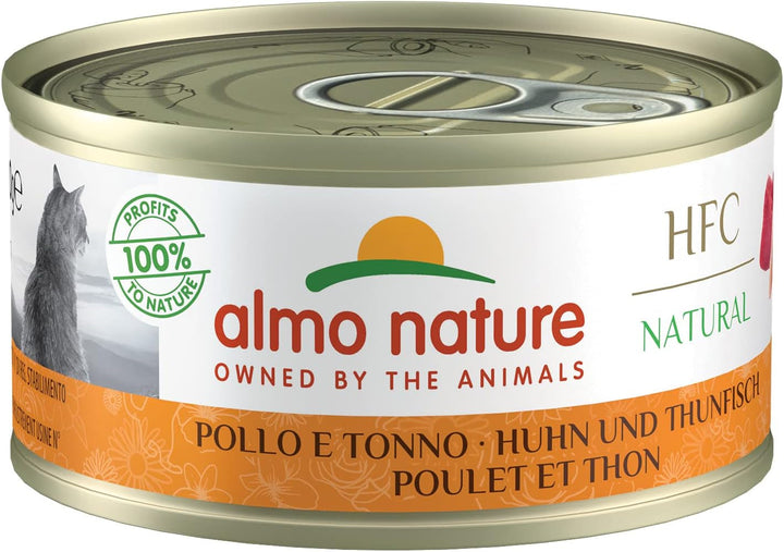 Almo Nature HFC Natural Wet Chicken Thigh Hrană umedă pentru pisici 24Pack (24 X 70G)