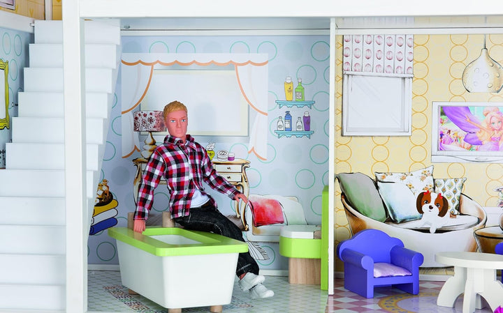 Eichhorn 100002510 lemn, păpușă, casă, vilă, colorat Casute de papusi Naty Shop