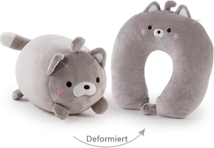 Pernă pentru gât 2 în 1 Pernă pentru gât în formă de U Pernă pentru tetieră Pernă de sprijin pentru gât Suport pentru gât, pernă pentru gât Deformare Pentru animale de pluș Pentru camping, drumeții, mașină, avion Perne ortopedice cervicale Naty Shop