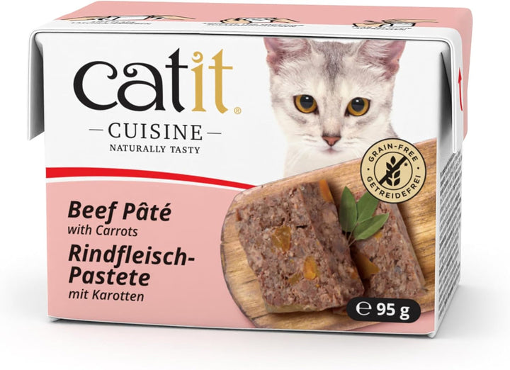 Catit Cuisine - Hrană umedă premium pentru pisici - Pateu cu ton și sardine, Hrană completă, 95G, Fără cereale, Conținut ridicat de pește