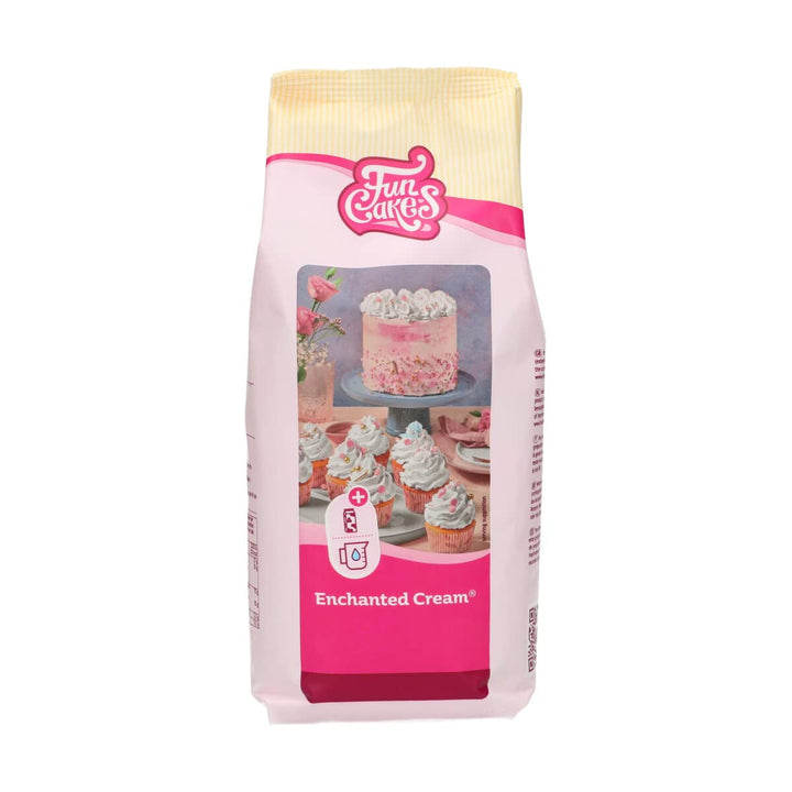 Funcakes Mix Für Enchanted Cream®: Einfach Zu Verwendende, Sehr Leichte Und Flauschige Schneeweiße Creme, Perfekt Zum Füllen Und Abdecken Von Kuchen Oder Als Belag Für Cupcakes, Halal., 900 G Amestec pentru copt si gatit Naty Shop 900 G (1Er Pack) Vanille