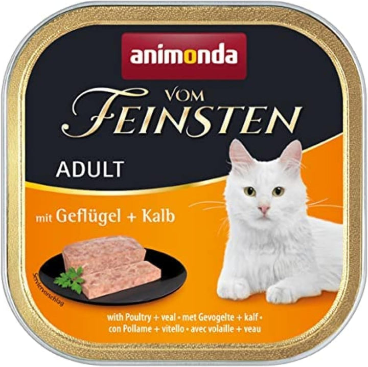 Animonda Vom Feinsten Adult Sauce Variety (32 X 100 G), hrană umedă pentru pisici adulte, hrană pentru pisici fără cereale și zahăr, bucăți fragede într-un sos delicios