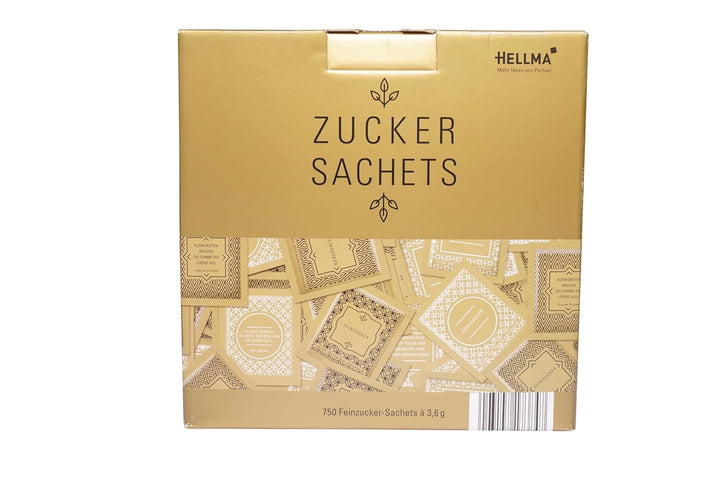 Hellma Zucker-Sachets Goldline 750 Stk. Je 3,6 G – 3,6 Kg Vorrats-Box - Zuckertütchen Einzeln, Für Kaffee Oder Tee Indulcitori Naty Shop