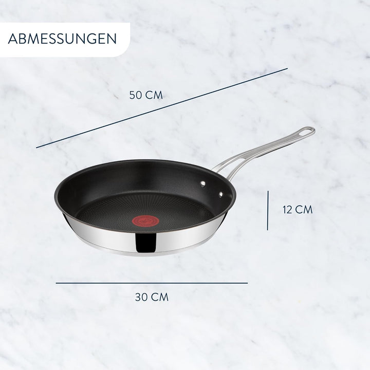 Tefal Jamie Oliver Cook'S Classics, strat antiaderent, potrivită pentru inducție, rezistentă la cuptor, oțel inoxidabil, mâner nituit Oale si Tigai Naty Shop