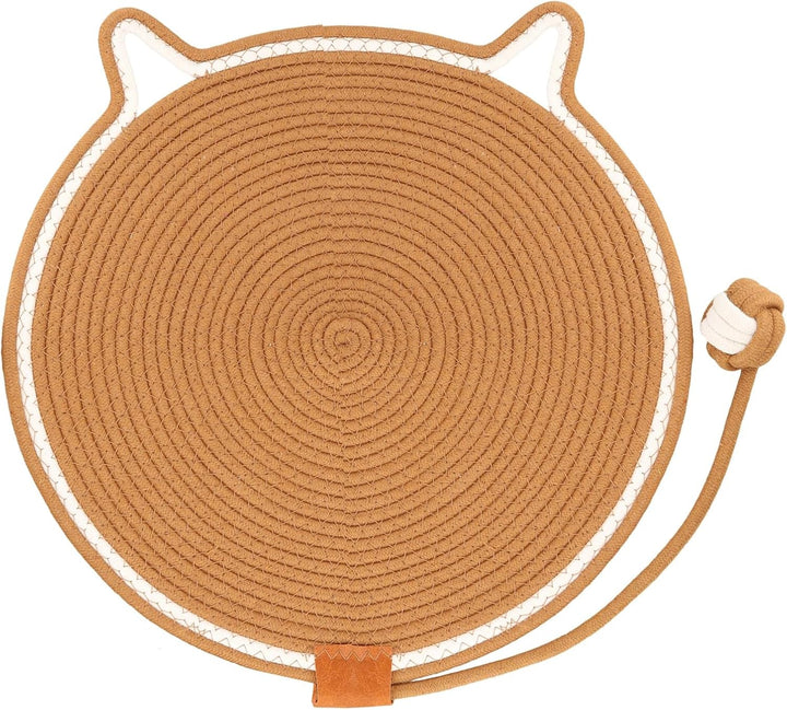 Covoraș de zgâriat pentru pisici, 43 x 43 cm, covor de zgâriat pentru pisici, frânghie naturală din bumbac, plăci de zgâriat pentru pisici, covoraș durabil pentru ușă, covoraș de zgâriat pentru podele pentru pisici, pentru uși de canapea