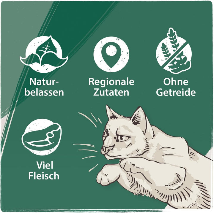 Venandi Animal Premium Hrană umedă pentru pisici, Tasting Pack III, pui, curcan, vită, pui + iepure, vițel, curcan, 6 X 400 G, fără cereale și naturală, 2.4 Kg