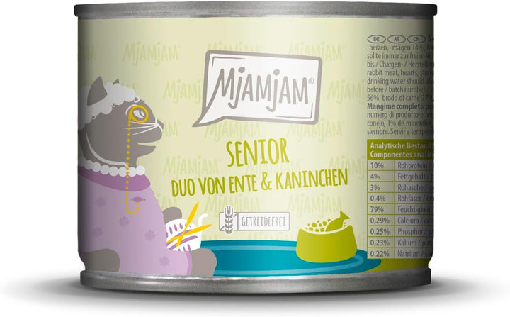 Mjamjam - Hrană umedă premium pentru pisici - Senior - Juicy Chicken, 6Pack (6X800G), fără cereale