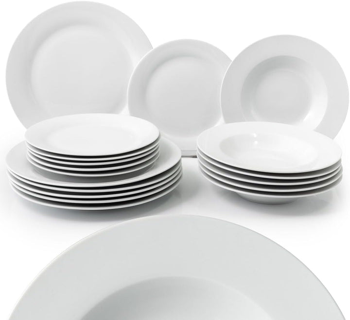 Serviciu de masă din 18 părți porțelan pentru 6 persoane, set format Seturi vesela masa Naty Shop