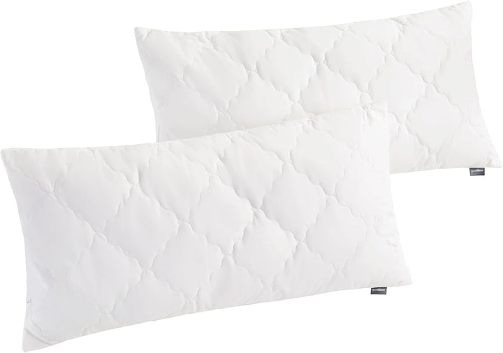 Traumnacht Pernă din bambus cu fibre de bambus, hipoalergenic, antibacterian Set de perne cu fermoar, format din 2 perne 40X80Cm, certificat Oeko-Tex, dezvoltat în Germania Perne standard Naty Shop 40 X 80 Cm Pernă