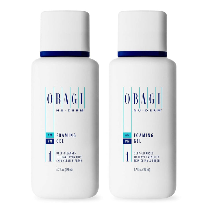 OBAGI Nu-Derm, Cleanser Gel pentru Piele Normala, Grasa sau Sensibila Cosmetice si Infrumusetare Naty Shop 198 ml (set 2 produse)