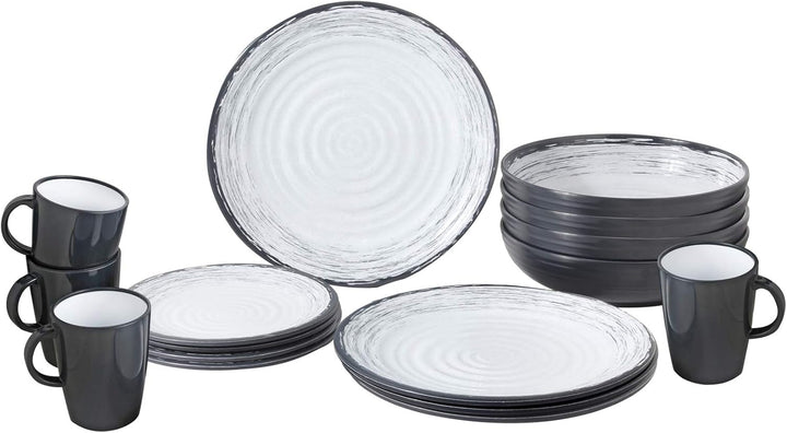 ESS Geschirr, melamină, set prânz, 16 piese Seturi vesela masa Naty Shop Stonetouch Granada