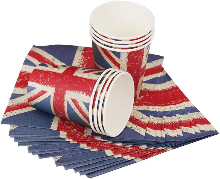 Smiffys Union Jack Vintage Style Print Veselă de masă