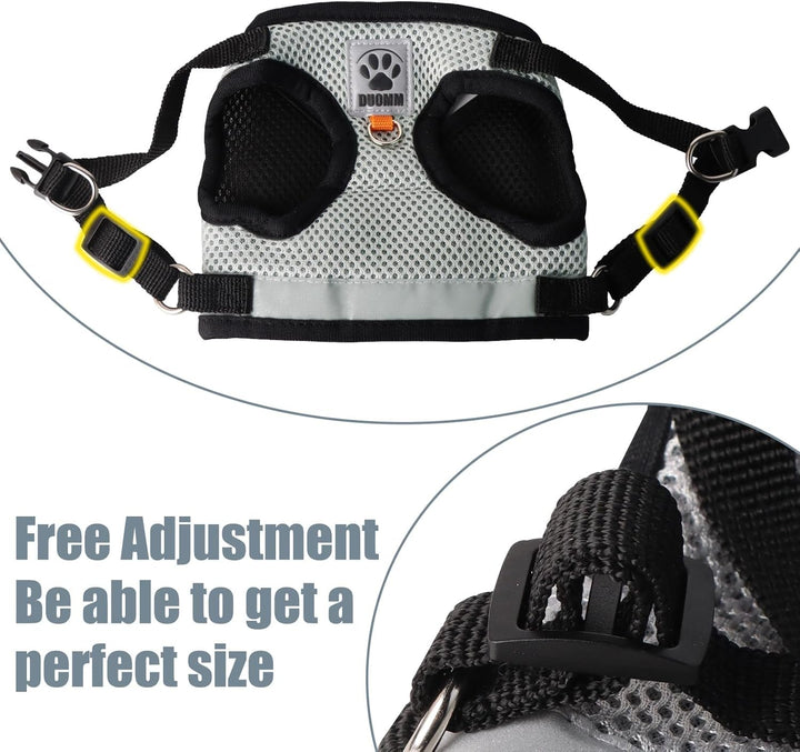 Bindokun Cat Harness With Leash Escape-proof, Cat Harness Set Cat Harness Escape-proof pentru câini pisici cu 5 M/16.4 picioare Cat Leash Adjustable Cat Vest (M)
