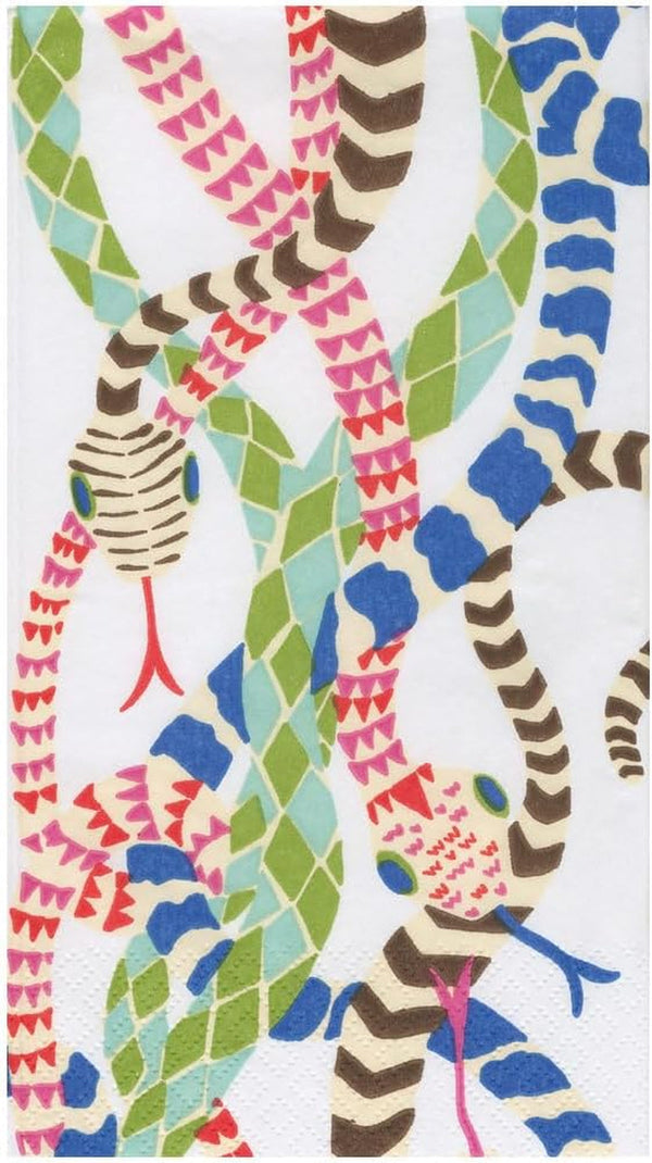 Șervețele de prosop pentru oaspeți Serpentine, albe, 15 bucăți per pachet