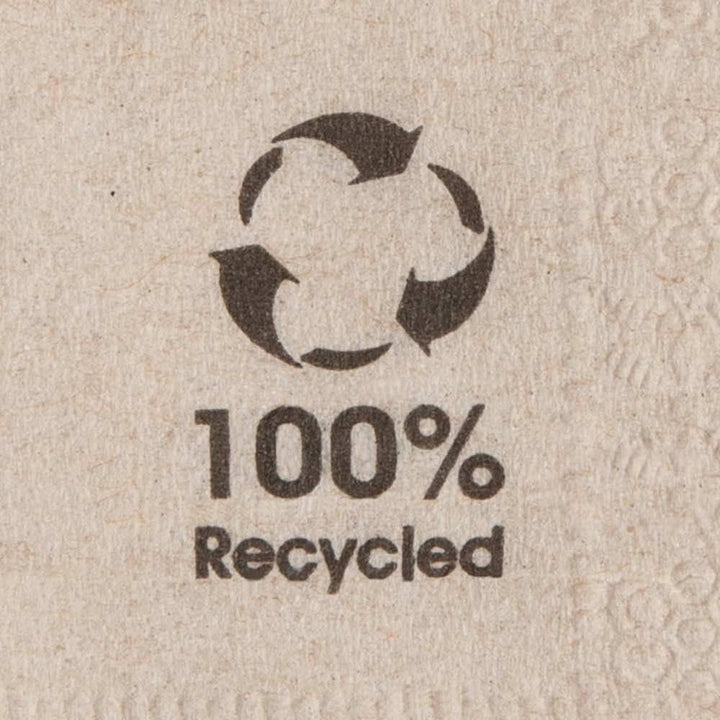 Șervețele ecologice organice realizate din hârtie reciclată I Șervețele din hârtie de înaltă calitate 10 X 10 cm I 100 bucăți șervețele de cocktail Nealbite, biodegradabile, compostabile