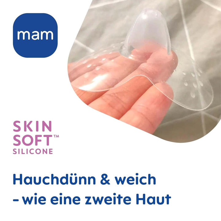 MAM Stillhütchen Größe M (Ø 20 Mm) Im 2Er-Set, Extra Weiche Brusthütchen Zum Schutz Beim Stillen, Brustwarzenschutz Für Maximalen Hautkontakt Zwischen Mutter Und Kind Accesorii Hrana si Alaptare Bebe Naty Shop