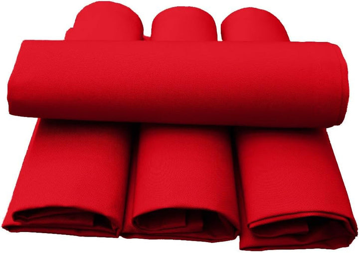 Lemos Home Șervețel de masă din țesătură de înaltă calitate 4 bucăți 100% bumbac Colecție Concept, culoare și dimensiune selectabile (Set de 4 șervețele din țesătură - 45X45Cm, roșu)