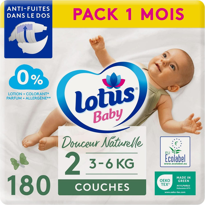 Lotus Baby, Douceur Naturelle, scutece, diverse marimi Mama si Copilul Naty Shop 2 (180 buc)