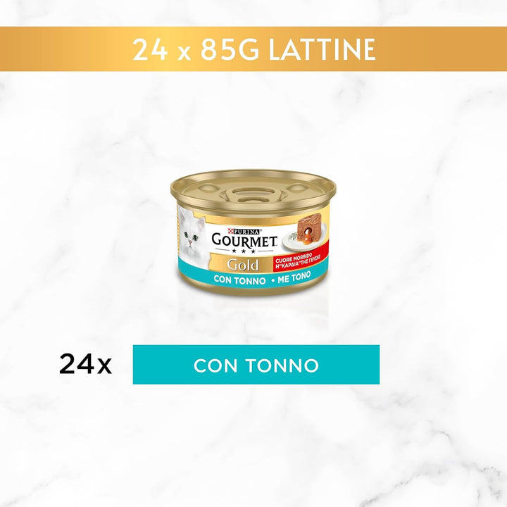 Purina Gold Heart Soft Moist Cat cu ton - 24 cutii la 85 G (24 X 85 G)