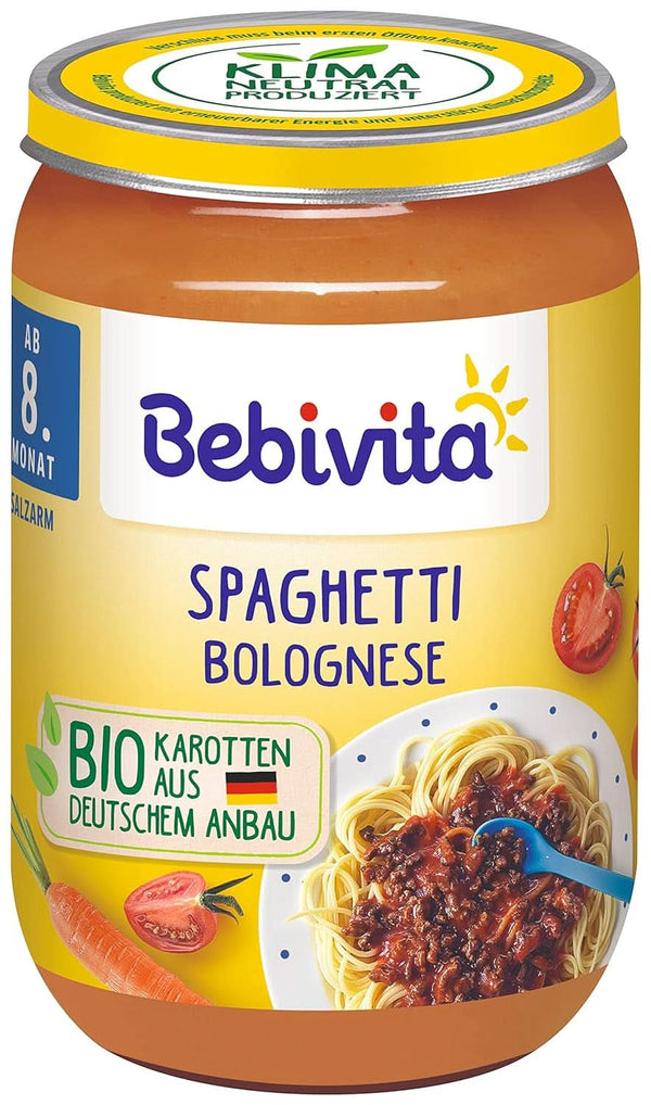 Meniuri De la 8 luni Spaghetti Bolognese, pachet de 6 (6 X 220 grame), mediu Mama si Copilul Naty Shop 220 grame Spaghetti Bolognese
