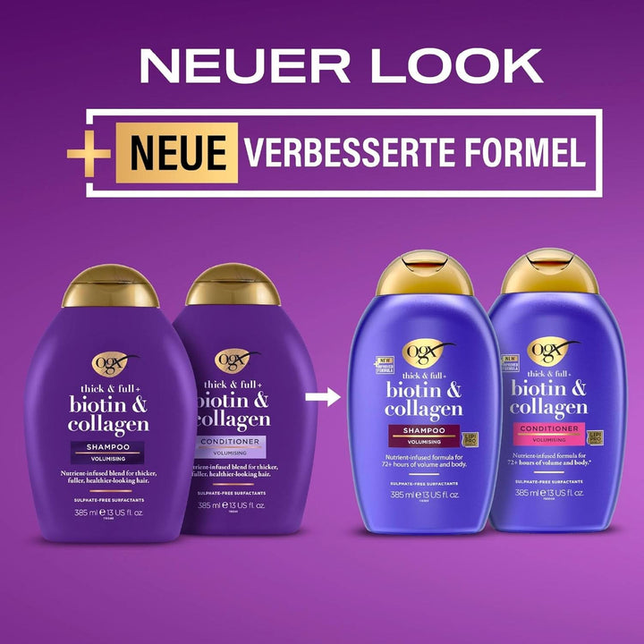 OGX Şampon biotină şi colagen, 385 ml Duș și baie Naty Shop