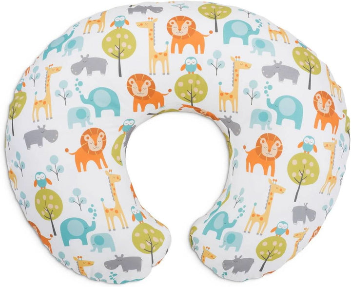 Boppy Original Support Suport pentru alăptare Rainbow pentru bebeluși, formă ergonomică cu căptușeală, confort pentru mamă și copil Accesorii Hrana si Alaptare Bebe Naty Shop Peaceful Jungle