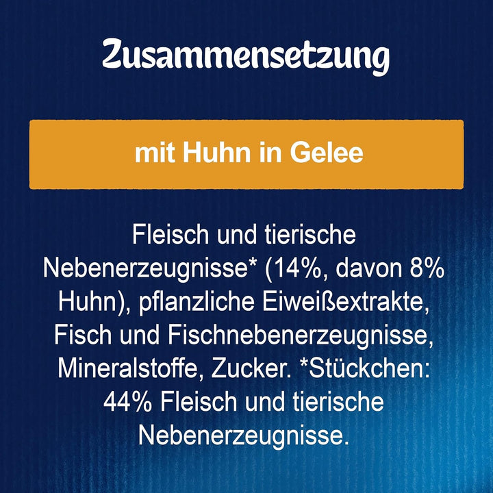 FELIX so Good How It Looks Hrană pentru pisici bătrâne umedă în jeleu, cu pui, pachet de 26 (26 X 85G)