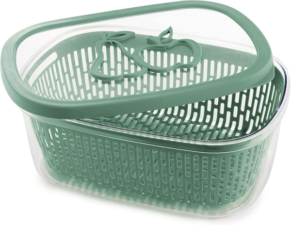 Fierăstrău pentru păstrarea aromei fructelor, plastic, verde, 4 LT - dreptunghiular Cutii depozitare alimente Naty Shop Verde 4 Lt - Rectangular