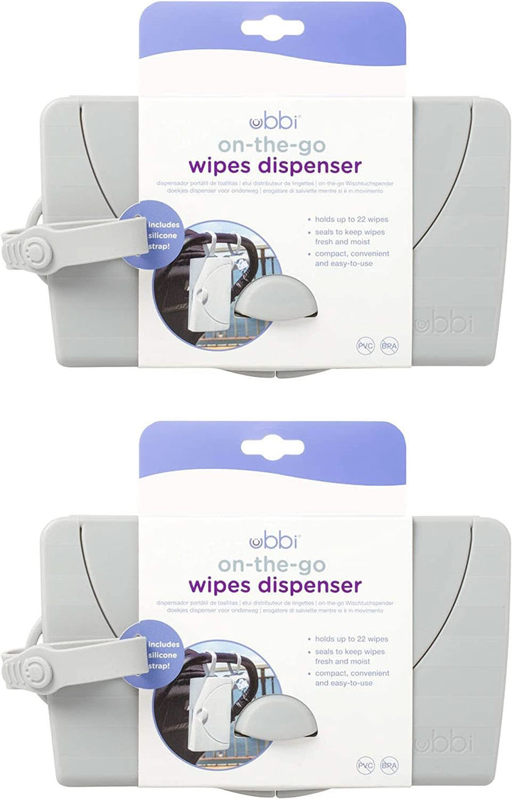 Suport pentru șervețele Ubbi on the Go Cadou pentru bebeluși, gri Servetele Umede Bebelusi Naty Shop
