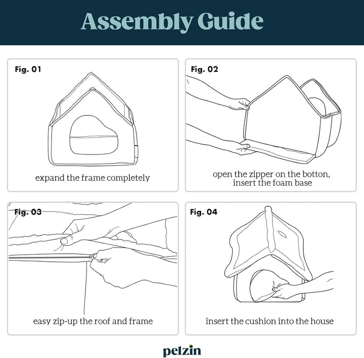 Căsuță pentru pisici mari - Căsuță de interior pentru pisici cu spumă detașabilă și covoraș de spălare cu două fețe - Peșteră acoperită ca refugiu pentru pisoi și animale mici