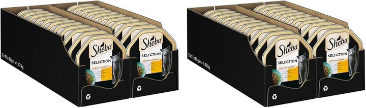 SHEBA Bowl Hrană umedă pentru pisici selecție în sos cu vițel și curcan 2 X 11 X 85G