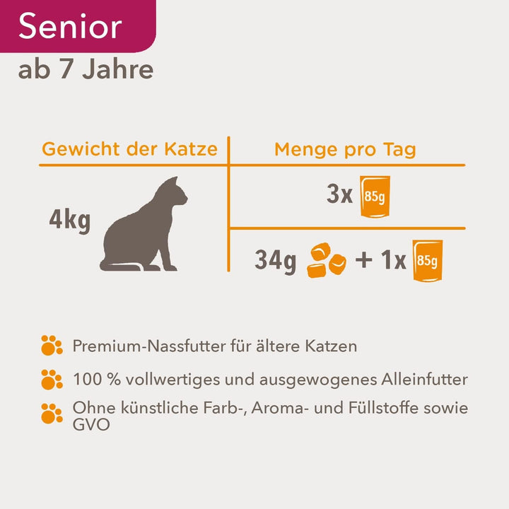 IAMS Delights Senior Cat Food Wet - Multipack cu pui în jeleu, hrană umedă de înaltă calitate pentru pisici mai în vârstă de la 7 ani, 12 X 85 G