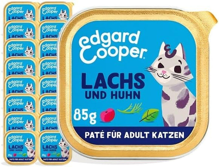 Edgard & Cooper Chunks in Gravy Hrană umedă pentru pisici adulte fără cereale de înaltă calitate - pui organic 85G (pachet de 16) - organe nutritive, ingrediente sănătoase, 0% zahăr adăugat, 85G X 16