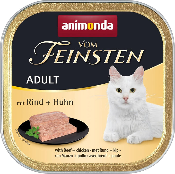 Animonda Vom Feinsten Adult Sauce Variety (32 X 100 G), hrană umedă pentru pisici adulte, hrană pentru pisici fără cereale și zahăr, bucăți fragede într-un sos delicios